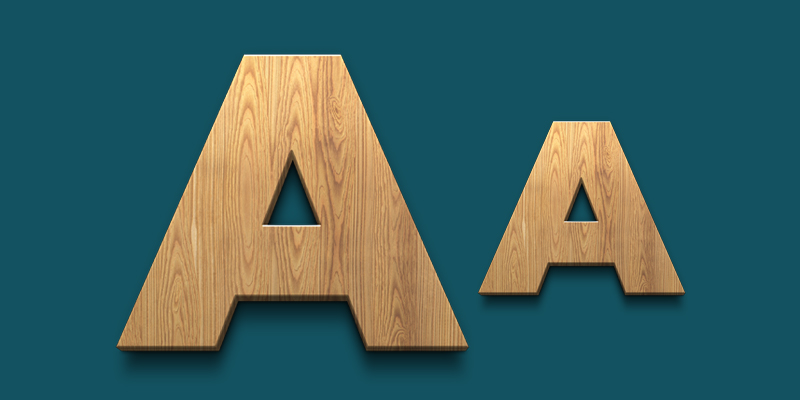 Lettres découpées en bois