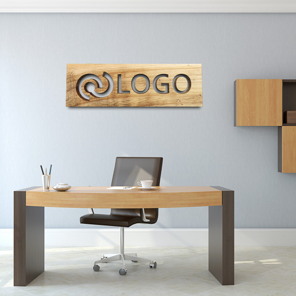 Enseigne rectangulaire en bois
