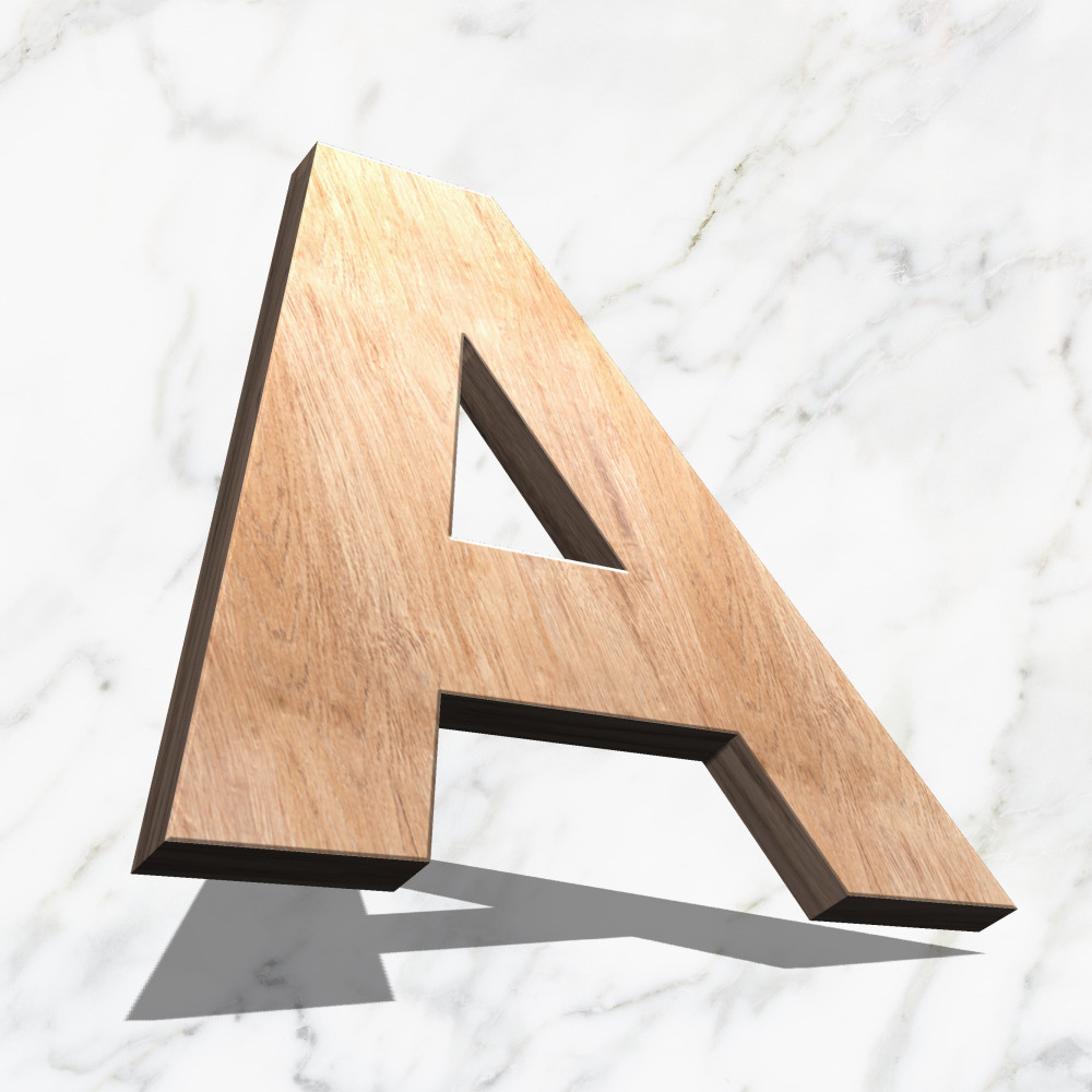 Lettres découpées en bois
